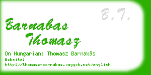 barnabas thomasz business card